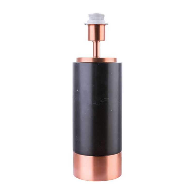 Base Para Abajur Marmo Cobre E Preto (D)12Cm (A)39Cm  1Xe27 40W - GL001EB - Bella Iluminação