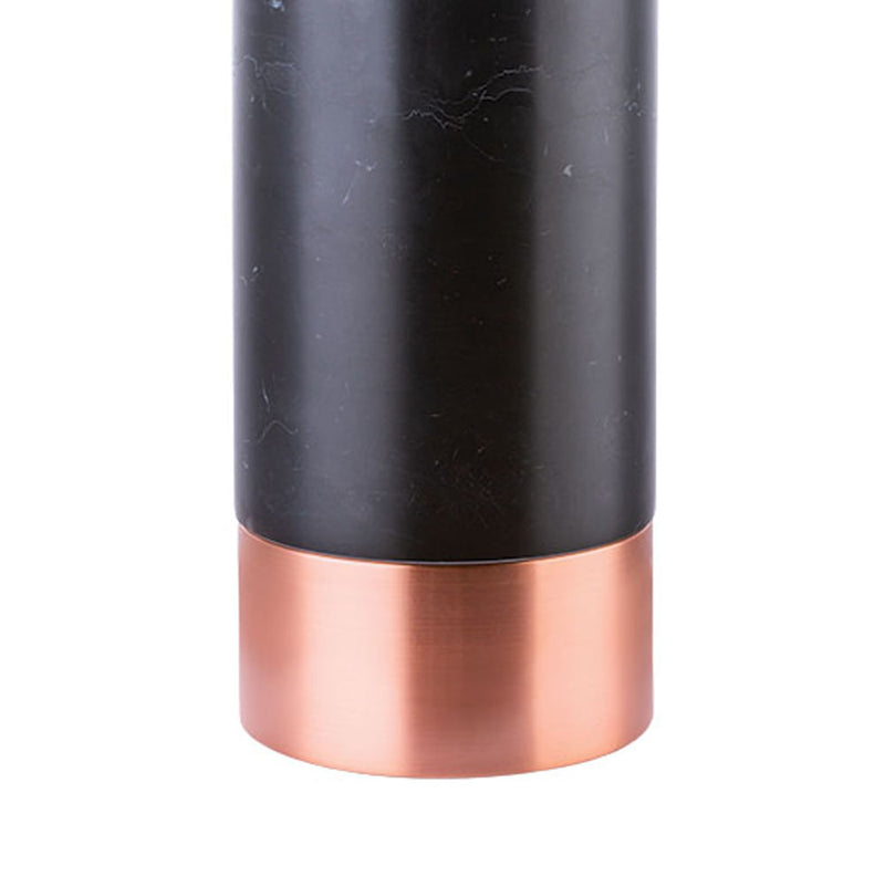 Base Para Abajur Marmo Cobre E Preto (D)12Cm (A)39Cm  1Xe27 40W - GL001EB - Bella Iluminação