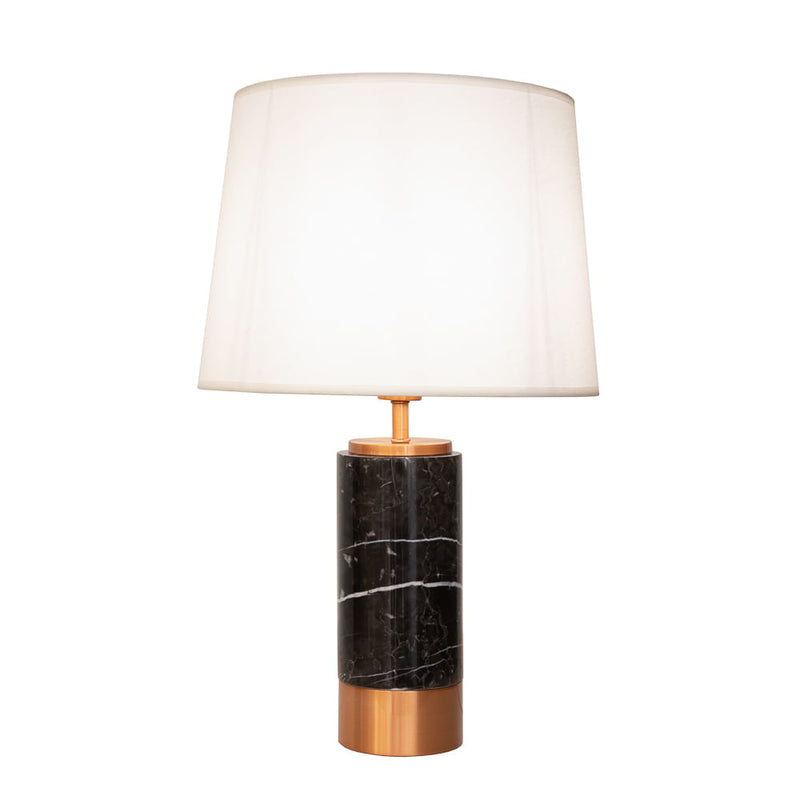 Base Para Abajur Marmo Cobre E Preto (D)12Cm (A)39Cm  1Xe27 40W - GL001EB - Bella Iluminação