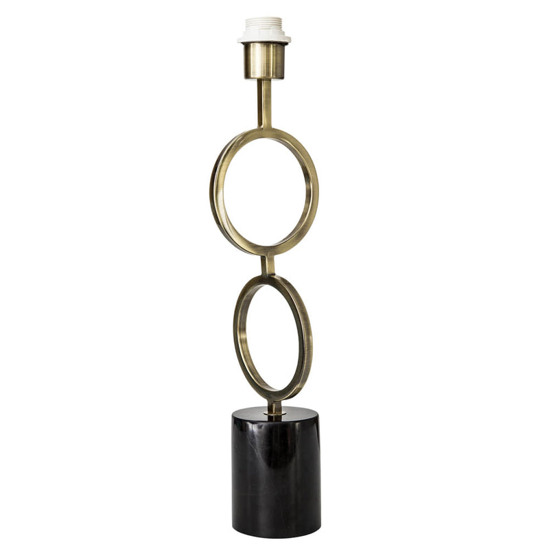 Base Para Abajur Tarsila Dourado e Preto (c)14cm (l)14cm (a)55.5cm  1xe27 40w - GL008 - Bella Iluminação