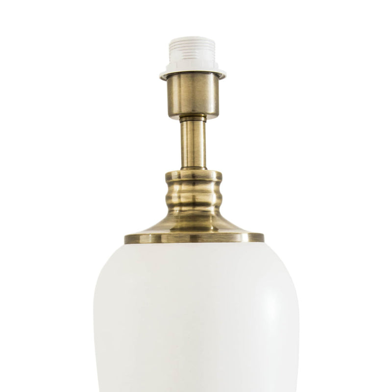 Base Para Abajur Piano Bronze e Branco (d)17cm (a)50cm  1xe27 40w - GL012W - Bella Iluminação