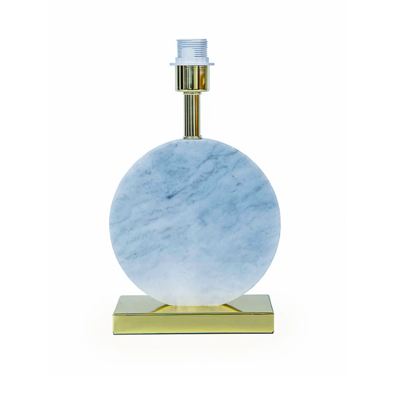 Base Para Abajur Biagio Dourado  e Branco (d)22cm (c)cm (a)37cm  1xe27 40w - GL016WG - Bella Iluminação