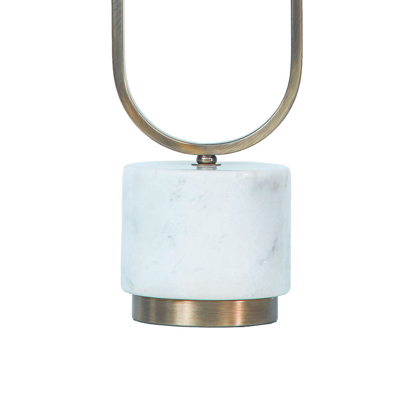 Base Para Abajur Ovale Bronze e Branco (d)16cm (c)cm (a)56cm  1xe27 40w - GL019G - Bella Iluminação