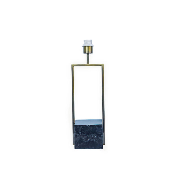 Base Para Abajur Quadratto Bronze e Preto (c)13cm (l)15cm (a)50cm  1xe27 40w - GL020G - Bella Iluminação