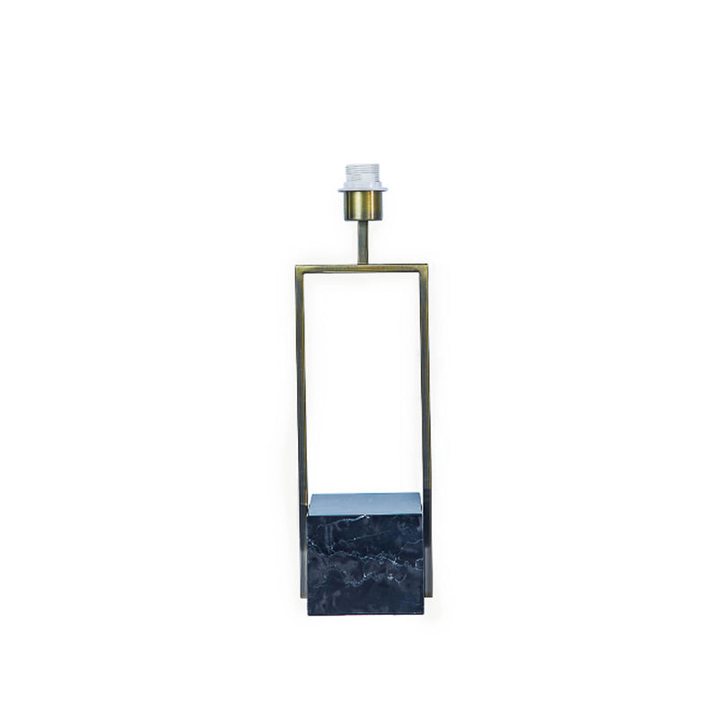 Base Para Abajur Quadratto Bronze e Preto (c)13cm (l)15cm (a)50cm  1xe27 40w - GL020G - Bella Iluminação