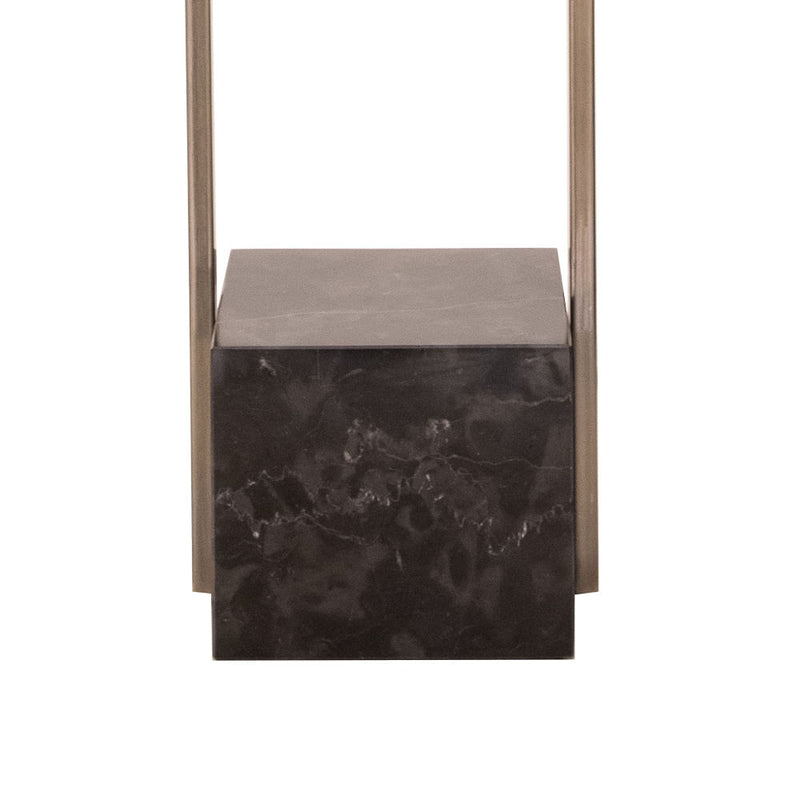 Base Para Abajur Quadratto Bronze e Preto (c)13cm (l)15cm (a)50cm  1xe27 40w - GL020G - Bella Iluminação