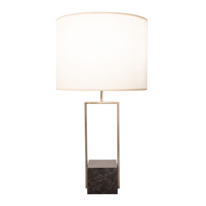 Base Para Abajur Quadratto Bronze e Preto (c)13cm (l)15cm (a)50cm  1xe27 40w - GL020G - Bella Iluminação