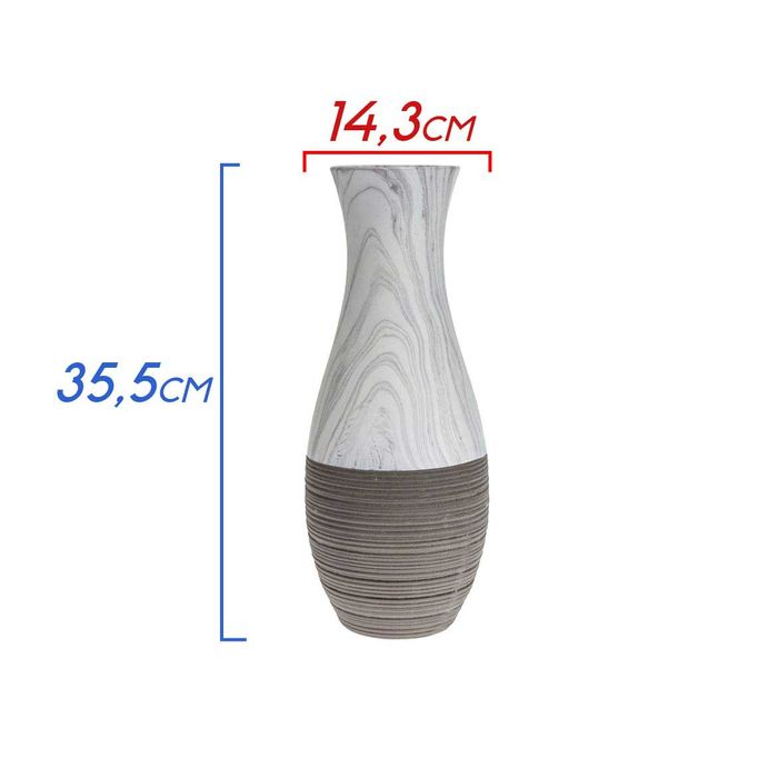 Vaso de Cerâmica Marmorizado 35,5x14,3 cm Gs0001 St1675