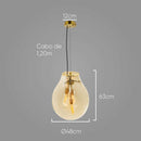 Globo de vidro para pendente RZ001EL ST1882G-Bella Iluminação-Starlumen