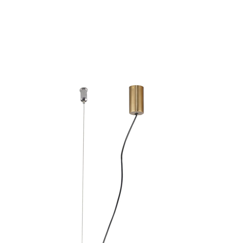 Pendente Lampe Bronze e Transparente (c)125cm (l)7.35cm (a)7.35cm  1x45w 3000k 2250lm - HC001L - Bella Iluminação