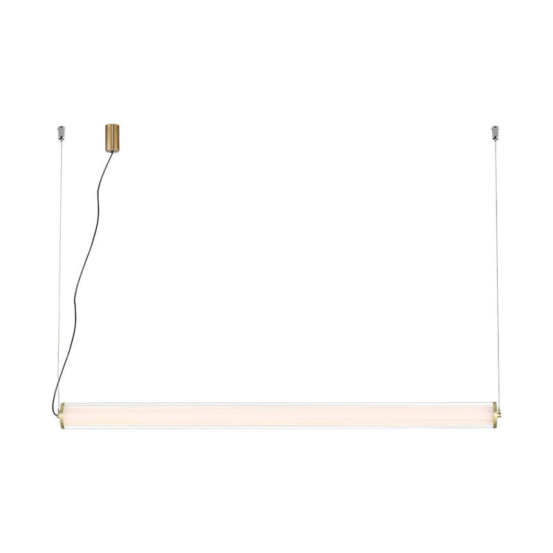 Pendente Lampe Bronze e Transparente (c)125cm (l)7.35cm (a)7.35cm  1x45w 3000k 2250lm - HC001L - Bella Iluminação