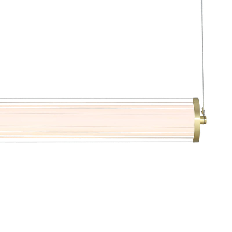 Pendente Lampe Bronze e Transparente (c)65cm (l)7.35cm (a)7.35cm  1x23w 3000k 1150lm - HC001S - Bella Iluminação