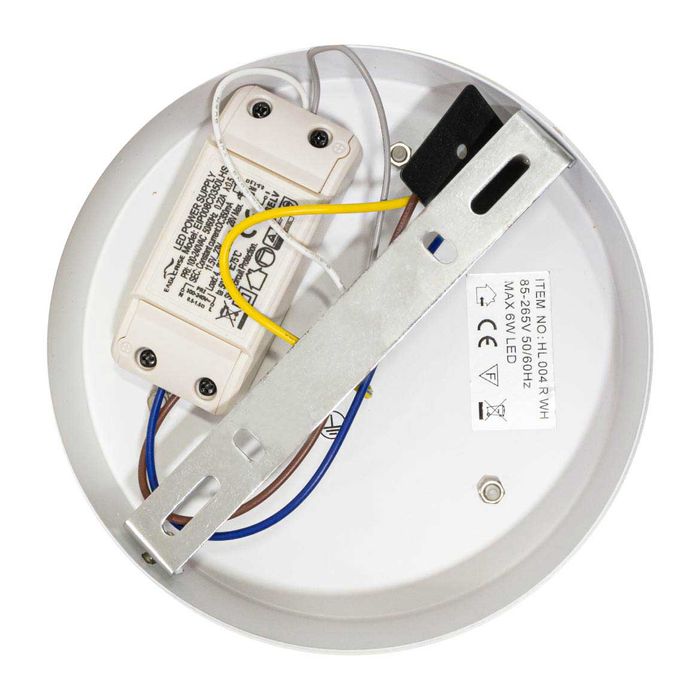 Plafon Kyara Branco LED 6W Efeito Estrelado Com Cristais HL004-R-WH ST1775