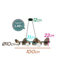 Pendente Ibira 100cm 6 Cúpulas Vidro para G9 HL011M Bella ST2497