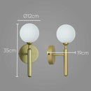 Arandela Abaporu Dourada com Globo de Vidro Branco para 1x G9 HL014 Bella ST2448