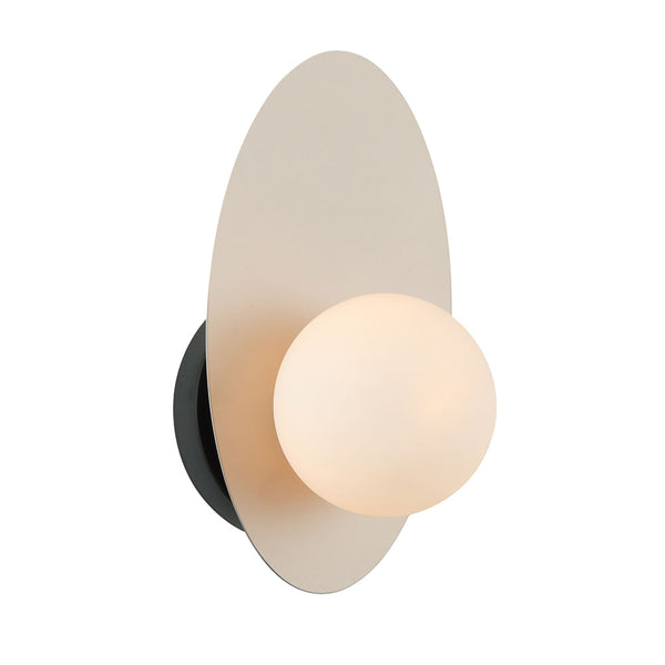 Arandela Ibira Nude e Preto e Branco (c)14cm (l)13cm (a)25cm  1xg9 25w - HL015 - Bella Iluminação