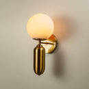 Arandela Cuíca Bronze Globo Vidro Branco Bella HL016 ST2437