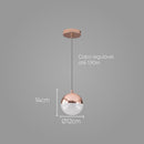 Pendente Media Luna Cobre e TR LED 6W Hm003E Bella Iluminação ST2726