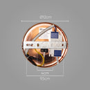 Arandela Media Luna Cobre LED 6W HM004E Bella ST2727