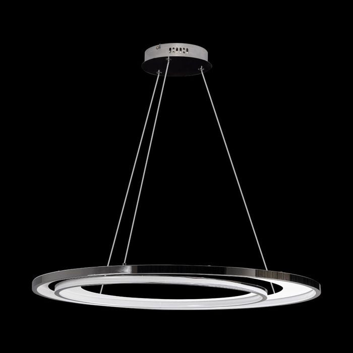 Pendente Loop Cromado e Branco Led 76W 3000k Hm010CR Bella ST2542