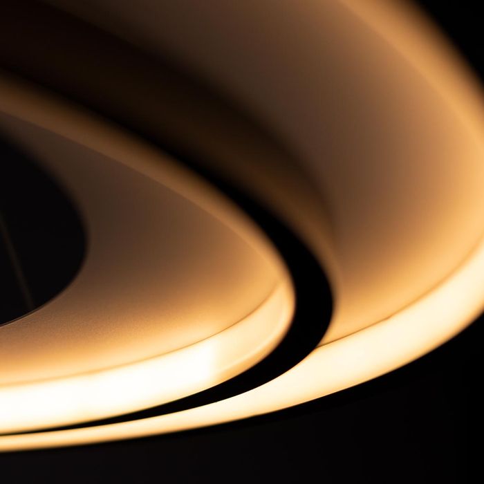 Pendente Loop Preto e Branco 62cm Led 48w HM009WB Bella ST2552