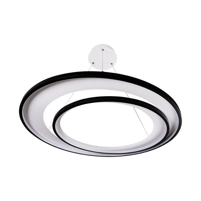 Pendente Loop Preto e Branco 62cm Led 48w HM009WB Bella ST2552
