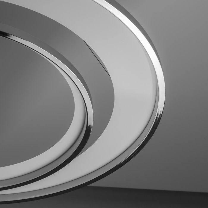 Pendente Loop Cromado e Branco Led 76W 3000k Hm010CR Bella ST2542