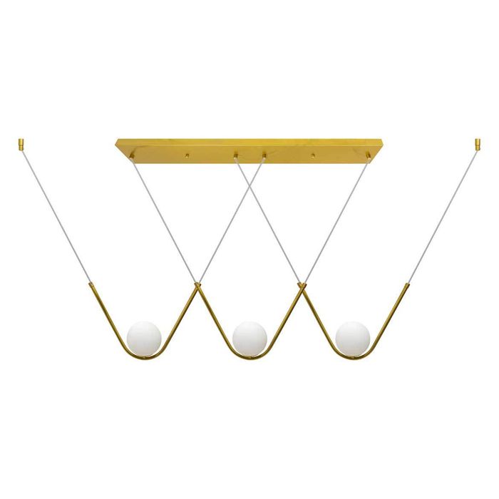 Pendente Oscar 108cm 3x G9 Cúpula de Vidro Bella HP001 ST1885