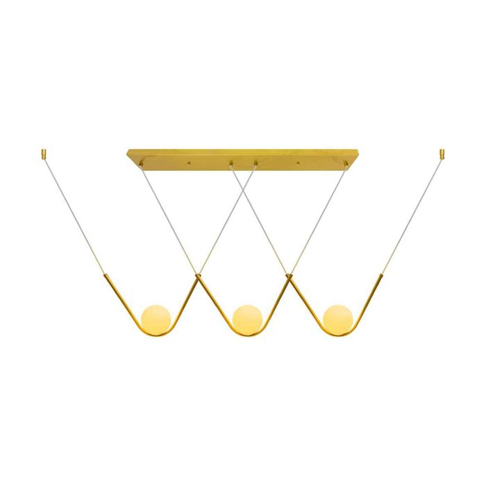 Pendente Oscar 108cm 3x G9 Cúpula de Vidro Bella HP001 ST1885