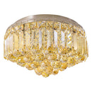 Plafon Cristal Bella Âmbar Kri 40cm P/ 5 Lampadas G9 Hu1103A St1324