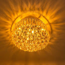 Plafon Cristal Bella Âmbar Kri 40cm P/ 5 Lampadas G9 Hu1103A St1324