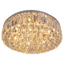 Plafon Cristal Transparente Kri 54cm Bella P/9 Lampadas G9 Hu1104 St1481