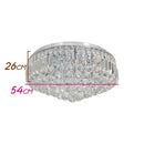 Plafon Cristal Transparente Kri 54cm Bella P/9 Lampadas G9 Hu1104 St1481