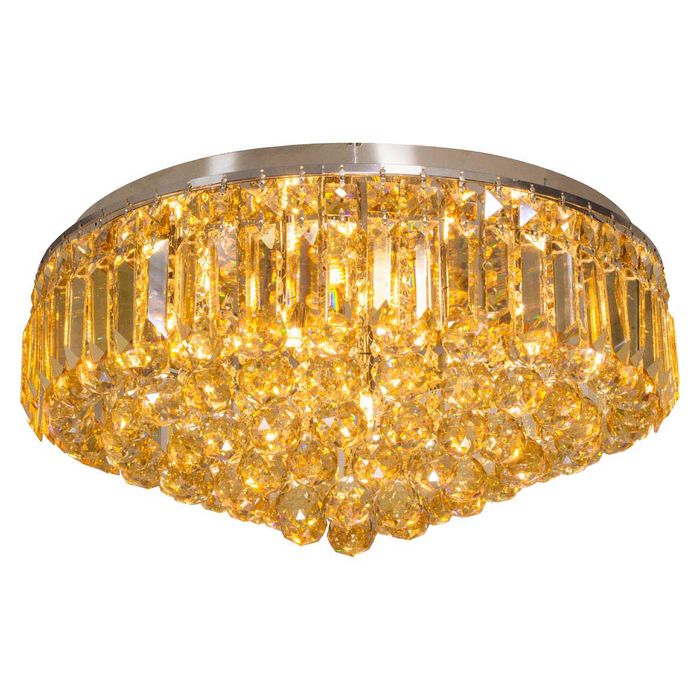 Plafon Cristal Âmbar Kri 54cm Bella P/9 Lampadas G9 HU1104A St1481