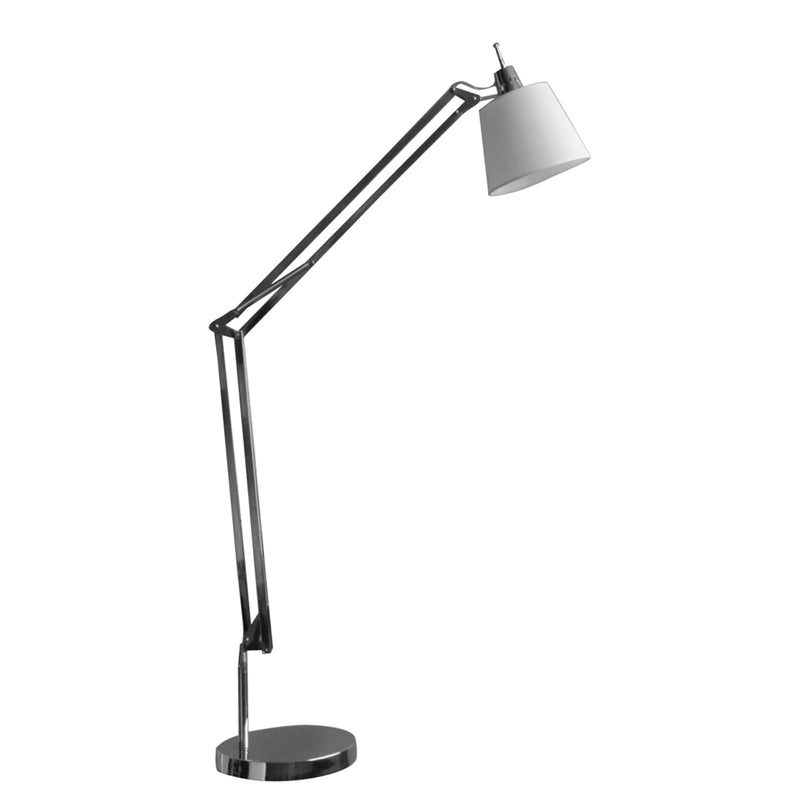 Coluna Scope Cromado e Branco (d)32cm (a)182cm  1xe27 40w - HU4002C - Bella Iluminação
