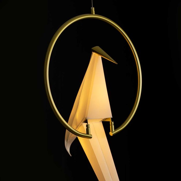 Pendente Perch Bird Pássaro Origami Ouro LED 6W IDL-001-MG Starlux ST1755