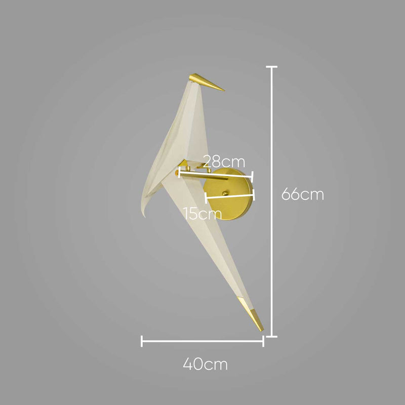 Arandela Perch Bird Dourado Pássaro Origami LED 6W  IDL-002-MG ST1760