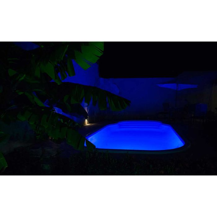 Luminária Piscina LED Azul 18W Ø125mm Branco 50050 St666