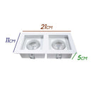 Spot Duplo Embutir Recuado Flat Direcionável E27 Par20 IN65023-BT St615