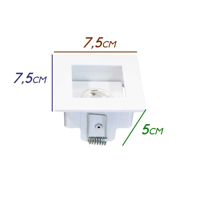 Spot Embutir Recuado Flat Orientável Mr11 Minidicróica IN65100-BT St490