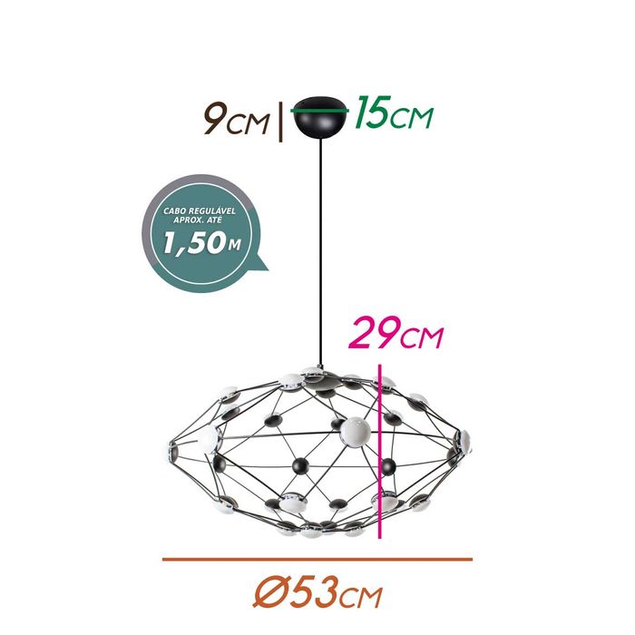 Pendente Ellipsis LED 14,4W Bella Iluminação JJ010S ST2219