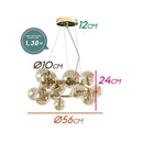 Pendente Halo 15x Globos  p/G9 Bella Iluminação JO004 ST2239