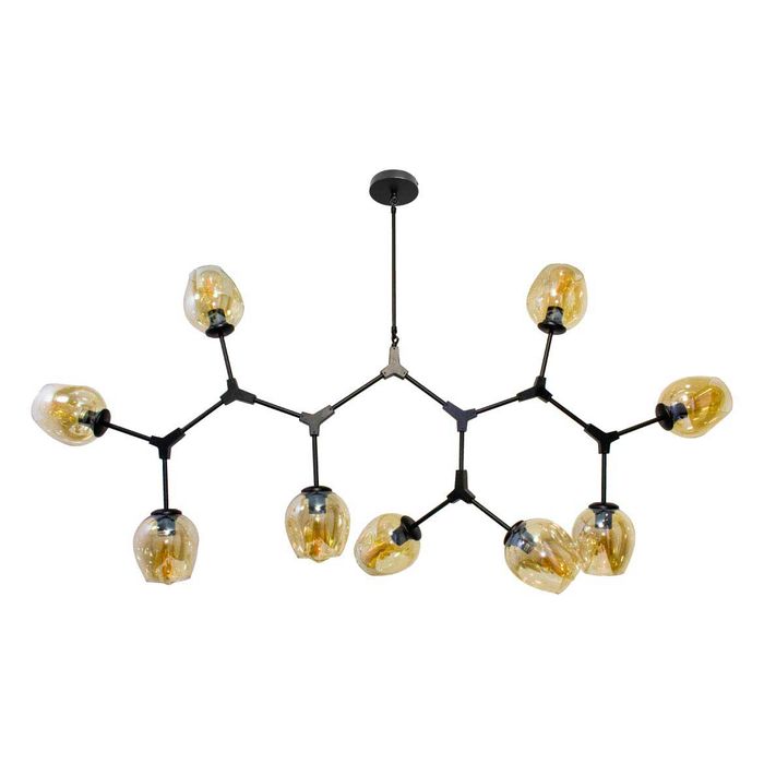 Pendente Orbe Preto e Champagne 9xE27 KY001L Bella Iluminação ST1484