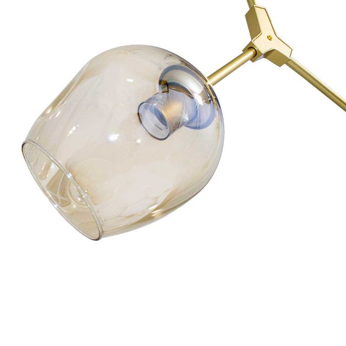 Pendente Orbe Dourado e Champagne 9xE27 KY001LG Bella Iluminação ST1484