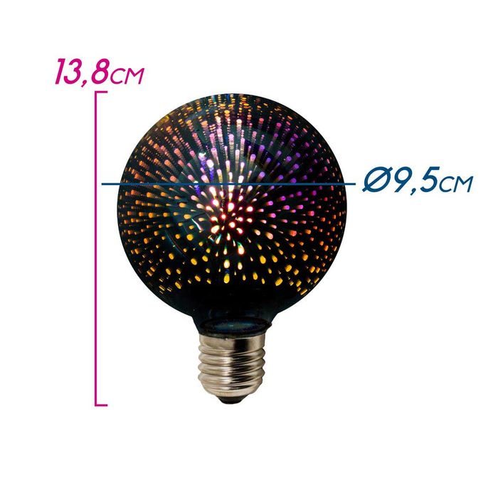 Lâmpada LED Decorativa Efeito Colorido G95 L017d4-BVT St1802