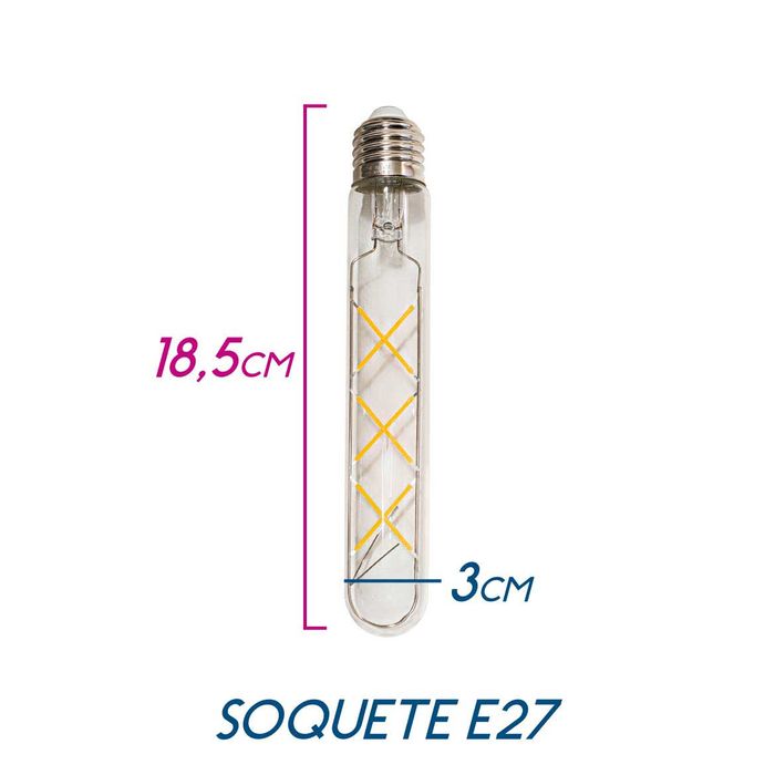 Lâmpada T30 Tubo LED E27 6W 2400k  L025C6-BVT St1854