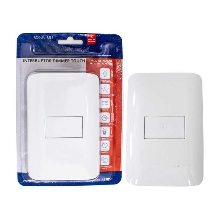 Interruptor Dimmer Touch Branco Conjunto 4x2 LECO4007 St338