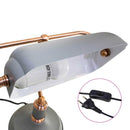 Luminária De Mesa Abajur Cinza Banker Lamp Escritório Biblioteca Estudos LM1318CZ St1347