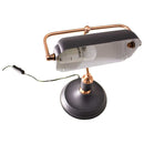 Luminária De Mesa Abajur Preta Banker Lamp Escritório Biblioteca Estudos LM1318PT St1347