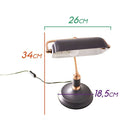 Luminária De Mesa Abajur Preta Banker Lamp Escritório Biblioteca Estudos LM1318PT St1347